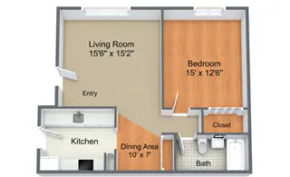 Propiedad en alquiler con 1 dormitorio y 1 baño en West Roxbury