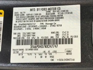 Ford Fusion 2019 SE Sedán de 4 puertas