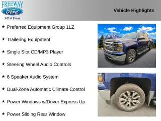 Chevrolet Silverado 1500 2014 4x4 LTZ 4 puertas Crew Cab Caja Corta de 5.8 pies
