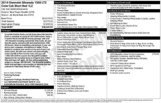 Chevrolet Silverado 1500 2014 4x4 LTZ 4 puertas Crew Cab Caja Corta de 5.8 pies