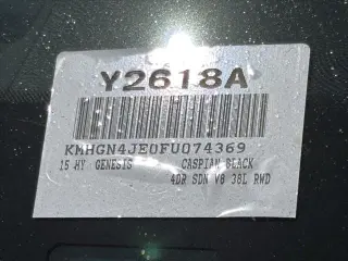 Hyundai Genesis 2015 3.8L 4dr Sedan