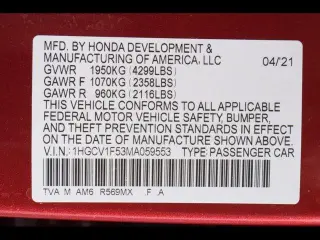 Honda Accord 2021 EX-L 4dr Sedan