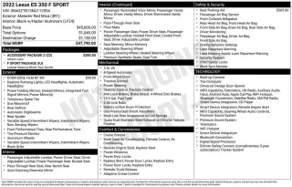 Lexus ES 350 2022 F SPORT 4dr Sedan