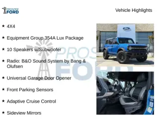 Ford Bronco 2023 4x4 Base Avanzado 4 puertas SUV