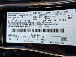 Ford Ranger 2024 4x4 Lariat 4 puertas SuperCrew 5.0 pies. SB