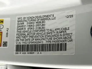 Honda Accord Hybrid 2024 Touring 4 puertas Sedan