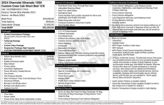 Chevrolet Silverado 1500 2024 4x4 Custom 4 puertas Cabina Crew 5.8 pies. SB