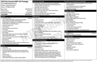 Kia Carnival 2025 SX Prestige 4 puertas Minivan