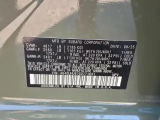 Subaru Crosstrek 2025 AWD Wilderness 4 puertas Crossover