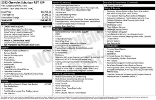 Chevrolet Suburban 2022 4x2 RST 4 puertas SUV