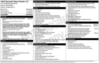 Chevrolet Tahoe 2023 4x4 Premier 4 puertas SUV