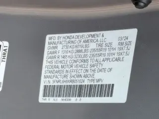 Honda Odyssey 2024 Elite 4 puertas Minivan