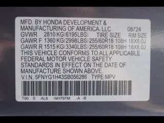 Honda Pilot 2025 AWD EX-L 4 puertas SUV