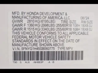 Honda Pilot 2025 AWD EX-L 4 puertas SUV