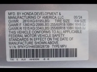 Honda Pilot 2025 AWD EX-L 4 puertas SUV
