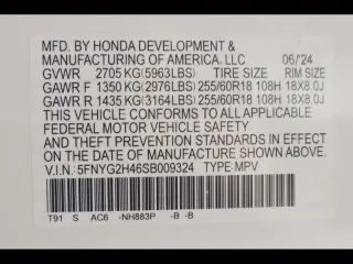 Honda Pilot 2025 EX-L 4 puertas SUV