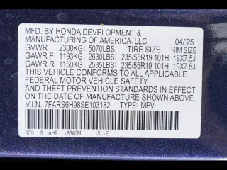 Honda CR-V Híbrido 2025 AWD Sport Touring 4 puertas SUV