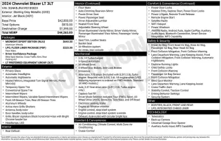 Chevrolet Blazer 2024 AWD LT 4 puertas SUV con 3LT