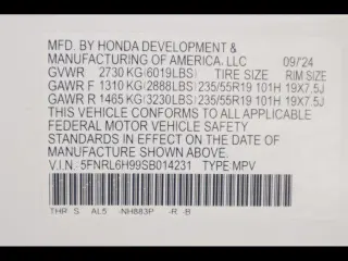 Honda Odyssey 2025 Elite 4 puertas Minivan