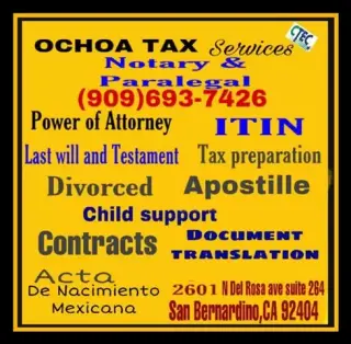 TAX SERVICES / ITIN Number