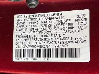 Honda CR-V 2022 AWD SE 4 puertas SUV