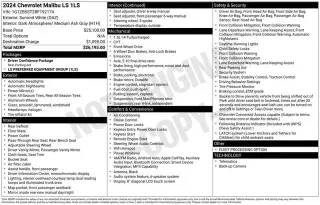 Chevrolet Malibu 2024 LS 4 puertas Sedan