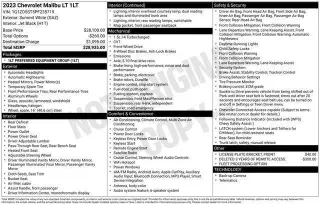 Chevrolet Malibu 2023 LT 4 puertas Sedán con paquete 1LT