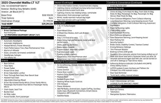 Chevrolet Malibu 2025 LT 4dr Sedan con 1LT