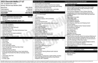 Chevrolet Malibu 2023 LT 4 puertas Sedán con 1LT
