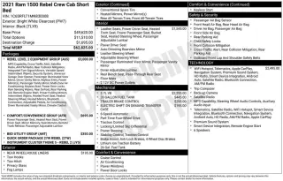 Ram 1500 2021 4x4 Rebel 4 puertas Cabina Crew 5.6 pies. Pickup SB