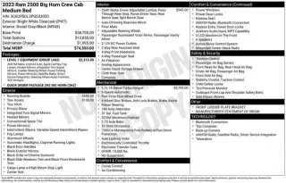 Ram 2500 2023 4x4 Big Horn 4 puertas Cabina Crew 6.3 pies. Caja corta Pickup