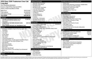 Ram 2500 2025 4x4 Tradesman 4 puertas Cabina Crew 8 pies LB Pickup