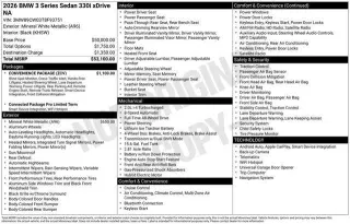 Serie 3 de BMW 2026 AWD 330i xDrive Sedan 4 puertas