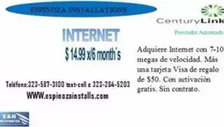 INTERNET desde $49.99/mes