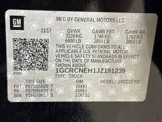 Chevrolet Silverado 1500 2018 4x2 Work Truck 4 puertas Cabina Doble 6.5 pies. SB