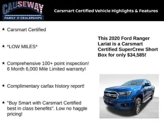 Ford Ranger 2020 4x4 Lariat 4 puertas SuperCrew 5.1 pies SB