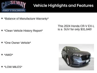 Honda CR-V 2024 AWD EX-L 4 puertas SUV