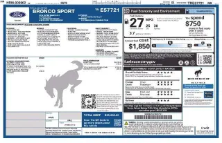 Ford Bronco Sport 2026 AWD Outer Banks 4p SUV
