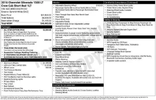 Chevrolet Silverado 1500 2016 4x4 LT Cabina Doble de 4 puertas, caja corta de 5.8 pies