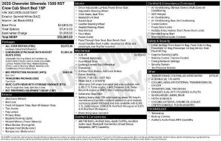 Chevrolet Silverado 1500 2020 4x4 RST 4 puertas Crew Cab Caja Corta de 5.8 pies