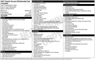 Toyota Tacoma 2021 4x2 TRD Sport 4 puertas Access Cab Caja Larga de 6.1 pies