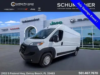 Ram ProMaster 2025 Tradesman 2500 159 WB 3 puertas Techo Alto Furgón de Carga sin Asiento de Pasajero