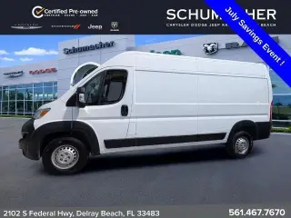 Ram ProMaster 2025 Tradesman 2500 159 WB 3 puertas Techo Alto Furgón de Carga sin Asiento de Pasajero