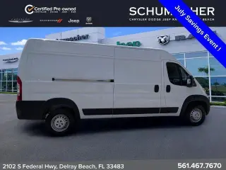 Ram ProMaster 2025 Tradesman 2500 159 WB 3 puertas Techo Alto Furgón de Carga sin Asiento de Pasajero