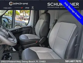 Ram ProMaster 2025 Tradesman 2500 159 WB 3 puertas Techo Alto Furgón de Carga sin Asiento de Pasajero