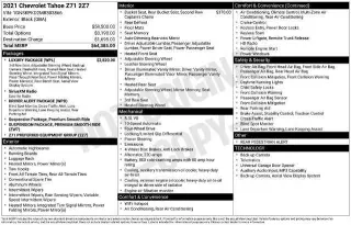 Chevrolet Tahoe 2021 4x4 Z71 4p SUV