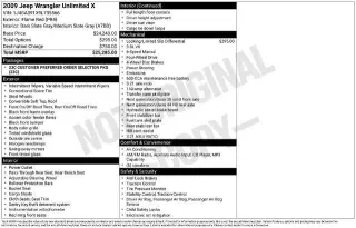 Jeep Wrangler Unlimited 2009 4x4 X 4p SUV