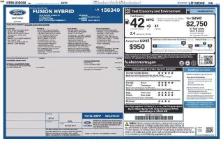 Ford Fusion Hybrid 2020 SE 4p Sedan