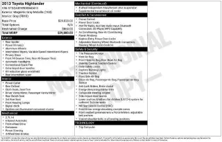 Toyota Highlander 2013 Base 4dr SUV (2.7L l4)