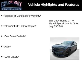 Honda CR-V híbrido 2024 AWD Sport-L 4p SUV